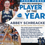 QND's Abbey Schreacke & Moline's Brock Harding Named 2022-23 Pork Power Basketball Players of The Year