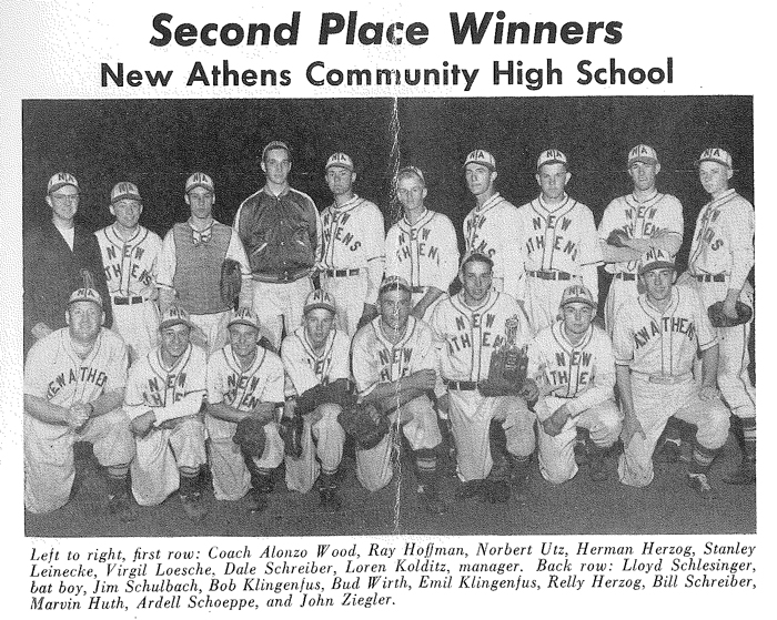 New Athens' Whitey Herzog in 1948 IHSA Baseball State Finals