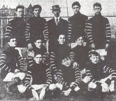 Englewood 1908 soccer team. Chicago Tribune, 6 December 1908
