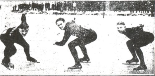 George Thomson (Schurz), Leon Emmert (Senn), and Howard Storch (Senn) of the 1921 schoolboy team. Chicago Tribune, 6 February 1921