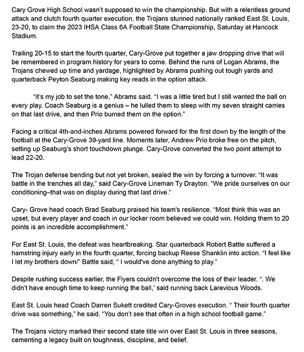 Sports Writing
